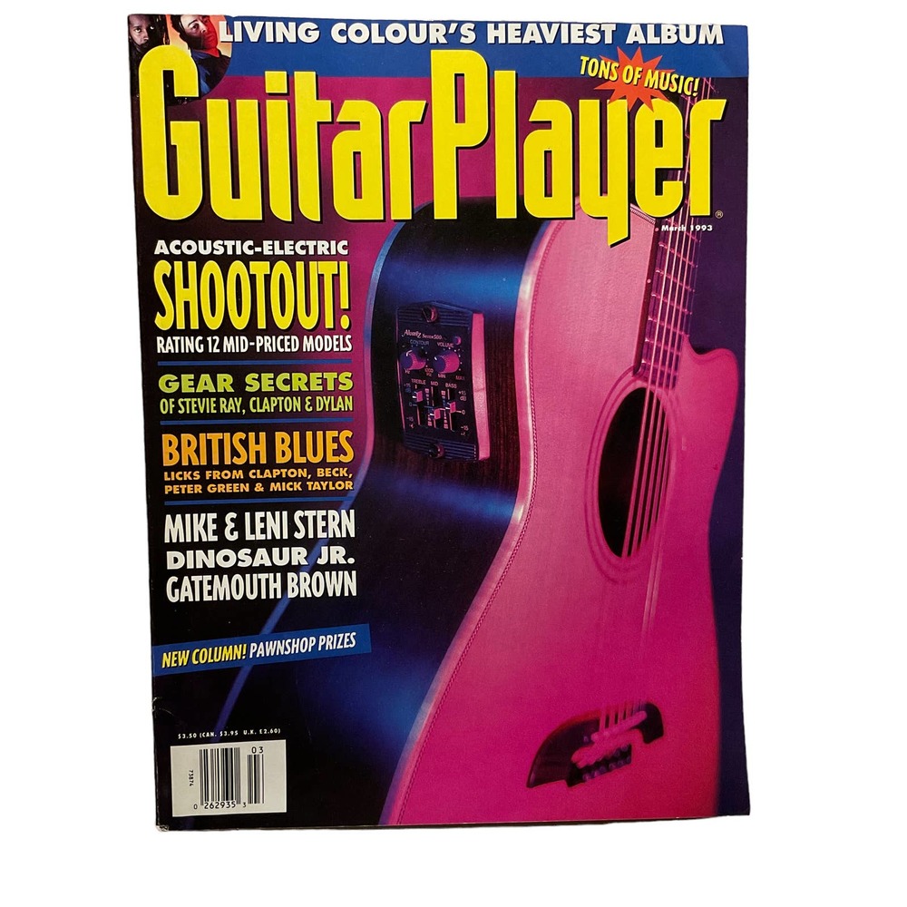 Vintage Guitar Player Magazine March 1993 Issue A E Shootout
